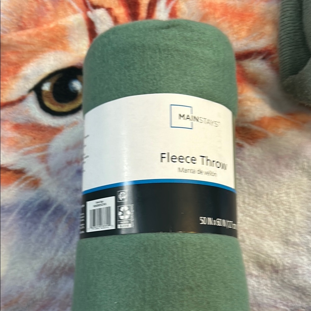 Mainstays Green Fleece Throw
